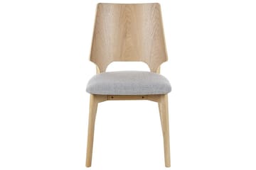 Matsalsstol Beliani Abee set om 2 Grå-Ljust Trä Light grey VALUE_MISSING_2 - Møbler - Stoler - Spisestuestoler & kjøkkenstoler