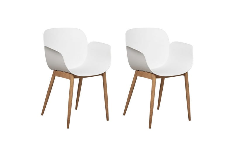 Matsalsstol Beliani Abilene set om 2 White