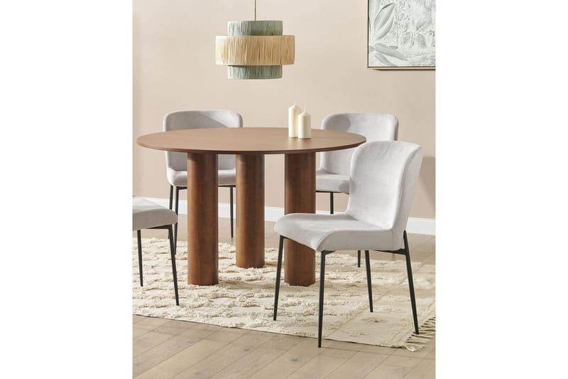 Matsalsstol Beliani Ada set om 2 Light grey - Møbler - Stoler - Spisestuestoler & kjøkkenstoler