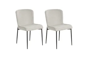 Matsalsstol Beliani Ada set om 2 Light grey - Møbler - Stoler - Spisestuestoler & kjøkkenstoler