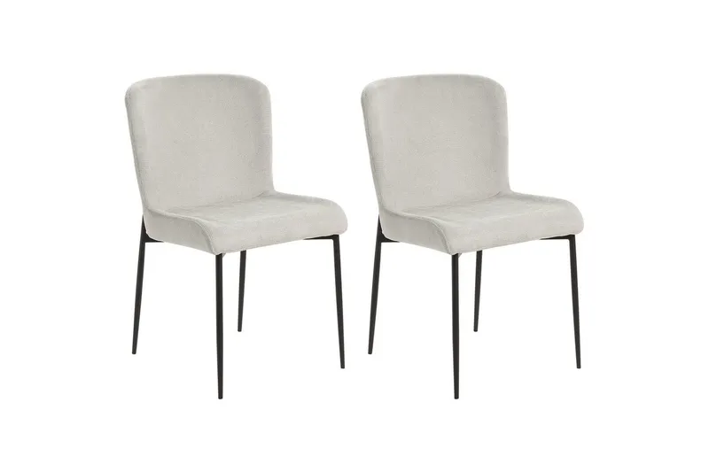 Matsalsstol Beliani Ada set om 2 Light grey