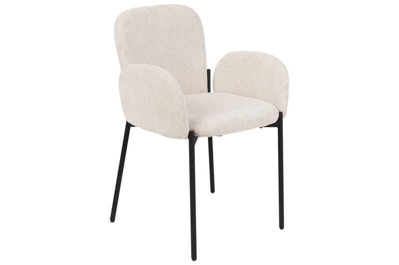 Matsalsstol Beliani Albee set om 2 Beige - Møbler - Stoler - Spisestuestoler & kjøkkenstoler