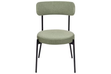 Matsalsstol Beliani Allison set om 2 Beige-Svart Light green - Møbler - Stoler - Spisestuestoler & kjøkkenstoler