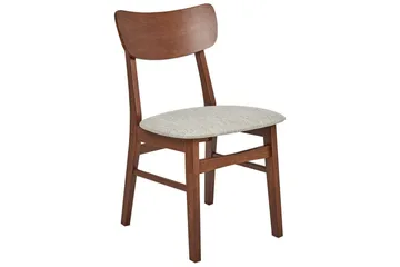 Matsalsstol Beliani Anoka set om 2 Mörk Trä-Beige NO_BRAND Taupe - Møbler - Stoler - Spisestuestoler & kjøkkenstoler