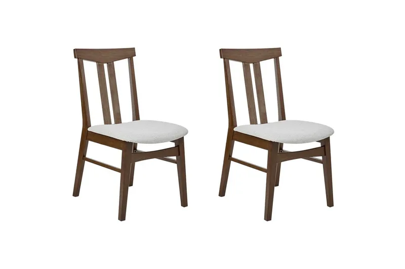 Matsalsstol Beliani Avalon set om 2 Ljus Trä-Beige Light grey