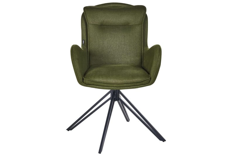 Matsalsstol Beliani Avelar set om 2 Beige-Svart Dark green - Møbler - Stoler - Spisestuestoler & kjøkkenstoler