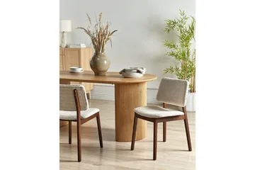 Matsalsstol Beliani Blane set om 2 Ljus Trä-Beige Light wood - Møbler - Stoler - Spisestuestoler & kjøkkenstoler