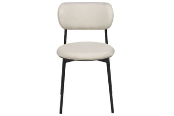 Matsalsstol Beliani Casey set om 2 Beige-Svart Ljusbeige - Møbler - Stoler - Spisestuestoler & kjøkkenstoler