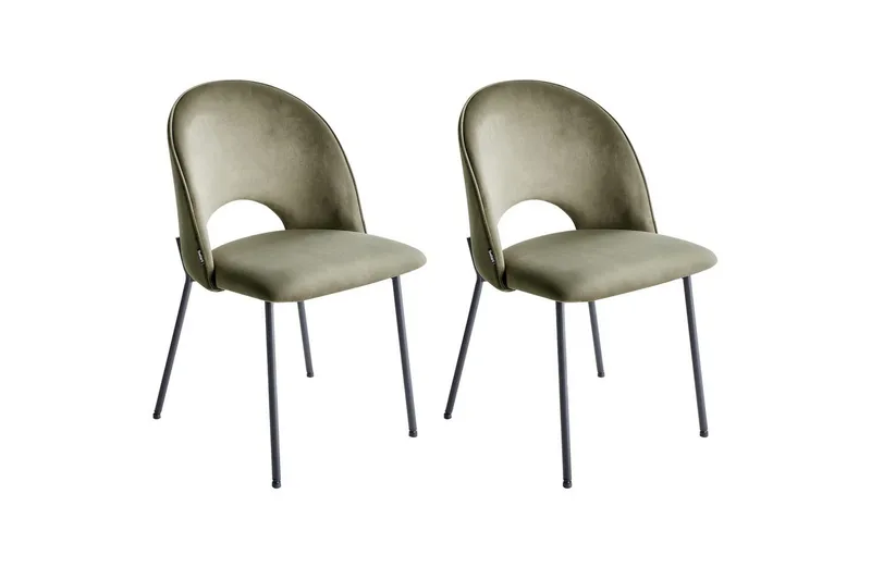 Matsalsstol Beliani Covelo set om 2 Dark green