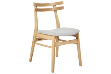 Matsalsstol Beliani Cynthiana set om 2 Ljus Trä-Grå Light grey - Møbler - Stoler - Spisestuestoler & kjøkkenstoler