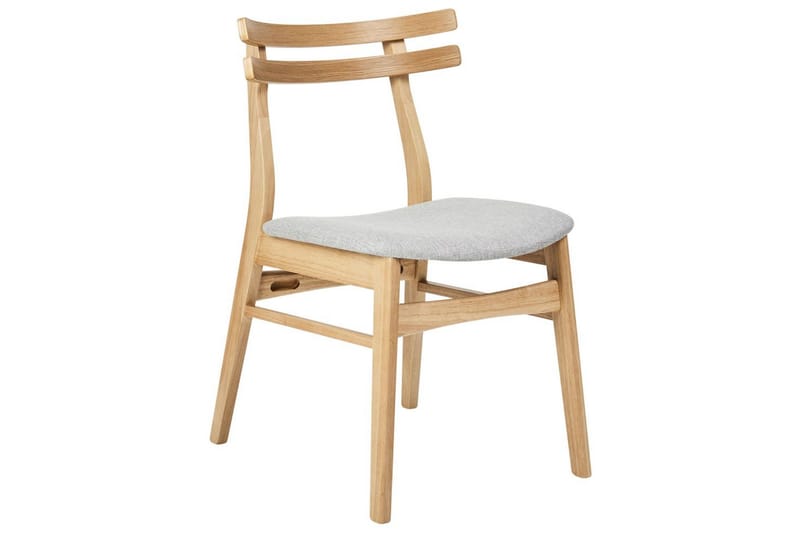 Matsalsstol Beliani Cynthiana set om 2 Ljus Trä-Grå Light grey - Møbler - Stoler - Spisestuestoler & kjøkkenstoler