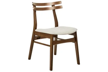 Matsalsstol Beliani Cynthiana set om 2 Ljus Trä-Grå Ljusbeige - Møbler - Stoler - Spisestuestoler & kjøkkenstoler