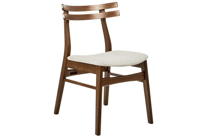 Matsalsstol Beliani Cynthiana set om 2 Ljus Trä-Grå Ljusbeige - Møbler - Stoler - Spisestuestoler & kjøkkenstoler