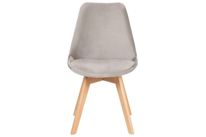 Matsalsstol Beliani Dakota Ii set om 2 Beige-Ljust Trä Taupe - Møbler - Stoler - Spisestuestoler & kjøkkenstoler