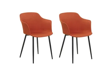 Matsalsstol Beliani Elim set om 2 Orange - Møbler - Stoler - Spisestuestoler & kjøkkenstoler