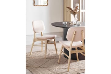 Matsalsstol Beliani Ella set om 2 Ljus Trä-Beige Ljusbeige VALUE_MISSING_18307 - Møbler - Stoler - Spisestuestoler & kjøkkenstoler