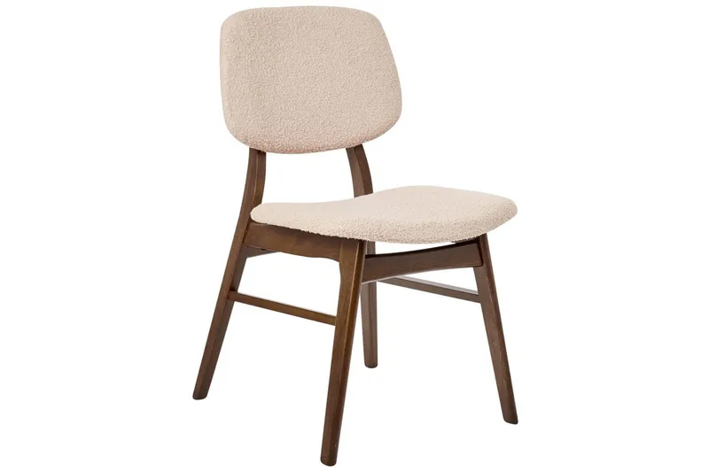 Matsalsstol Beliani Ella set om 2 Ljus Trä-Beige Ljusbeige - Møbler - Stoler - Spisestuestoler & kjøkkenstoler