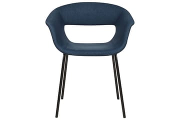 Matsalsstol Beliani Elma set om 2 Blå-Svart Dark blue - Møbler - Stoler - Spisestuestoler & kjøkkenstoler