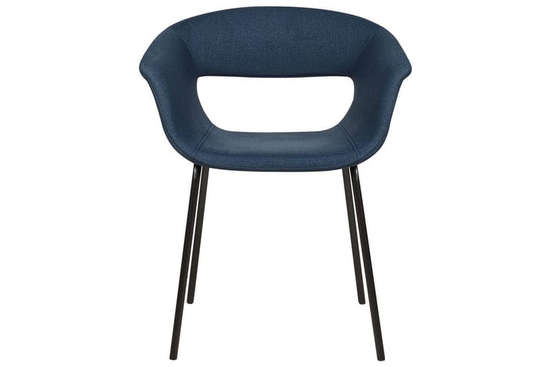 Matsalsstol Beliani Elma set om 2 Blå-Svart Dark blue - Møbler - Stoler - Spisestuestoler & kjøkkenstoler