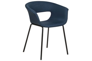 Matsalsstol Beliani Elma set om 2 Blå-Svart Dark blue - Møbler - Stoler - Spisestuestoler & kjøkkenstoler