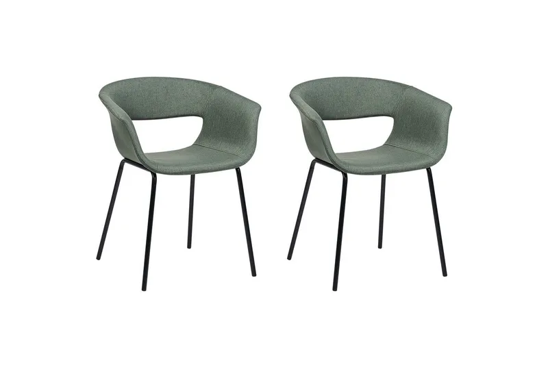 Matsalsstol Beliani Elma set om 2 Blå-Svart Dark green