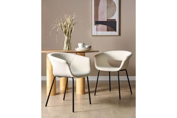 Matsalsstol Beliani Elma set om 2 Blå-Svart Off White - Møbler - Stoler - Spisestuestoler & kjøkkenstoler