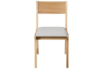 Matsalsstol Beliani Enola set om 2 Ljus Trä-Grå Light grey - Møbler - Stoler - Spisestuestoler & kjøkkenstoler