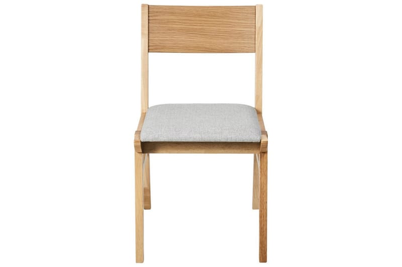 Matsalsstol Beliani Enola set om 2 Ljus Trä-Grå Light grey - Møbler - Stoler - Spisestuestoler & kjøkkenstoler