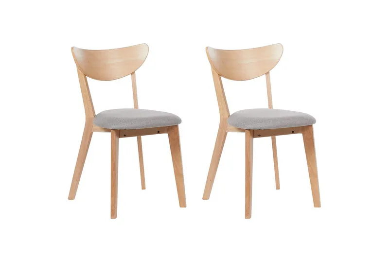 Matsalsstol Beliani Erie set om 2 Light wood