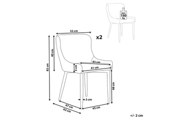 Matsalsstol Beliani Everly Ljusbeige - Møbler - Stoler - Spisestuestoler & kjøkkenstoler