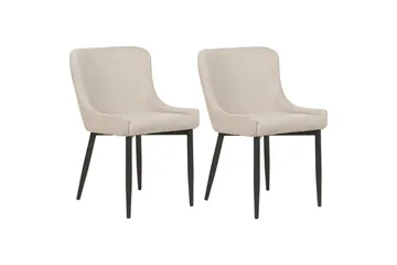 Matsalsstol Beliani Everly Ljusbeige - Møbler - Stoler - Spisestuestoler & kjøkkenstoler