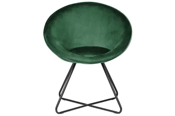 Matsalsstol Beliani Floby Ii Grön-Svart Emerald green - Møbler - Stoler - Spisestuestoler & kjøkkenstoler