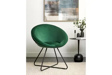 Matsalsstol Beliani Floby Ii Grön-Svart Emerald green - Møbler - Stoler - Spisestuestoler & kjøkkenstoler