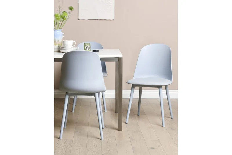 Matsalsstol Beliani Fomby set om 2 Blå Light blue - Møbler - Stoler - Spisestuestoler & kjøkkenstoler