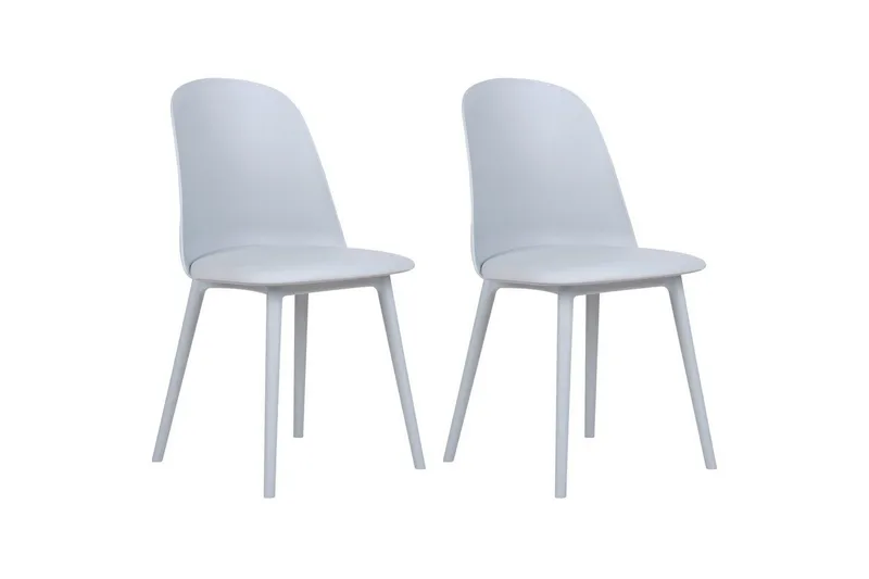 Matsalsstol Beliani Fomby set om 2 Blå Light blue