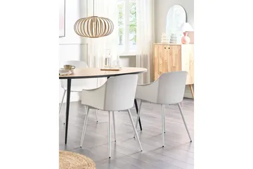 Matsalsstol Beliani Fonda set om 2 White - Møbler - Stoler - Spisestuestoler & kjøkkenstoler