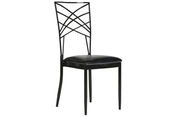 Matsalsstol Beliani Girard set om 2 Guld-Vit Black - Møbler - Stoler - Spisestuestoler & kjøkkenstoler