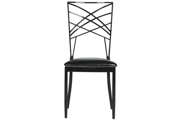 Matsalsstol Beliani Girard set om 2 Guld-Vit Black - Møbler - Stoler - Spisestuestoler & kjøkkenstoler