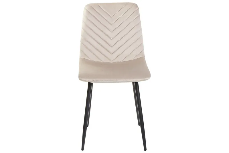 Matsalsstol Beliani Havre set om 4 Beige - Møbler - Stoler - Spisestuestoler & kjøkkenstoler