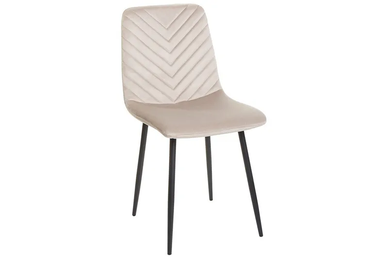 Matsalsstol Beliani Havre set om 4 Beige - Møbler - Stoler - Spisestuestoler & kjøkkenstoler