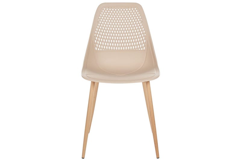 Matsalsstol Beliani Hazelton set om 4 Beige-Ljust Trä Beige - Møbler - Stoler - Spisestuestoler & kjøkkenstoler