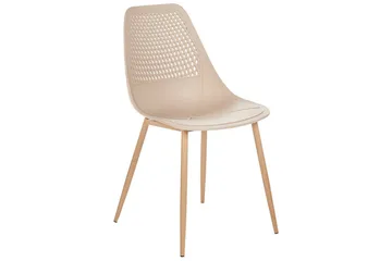 Matsalsstol Beliani Hazelton set om 4 Beige-Ljust Trä Beige - Møbler - Stoler - Spisestuestoler & kjøkkenstoler