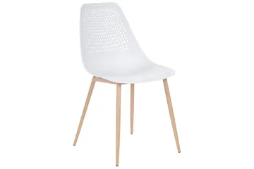 Matsalsstol Beliani Hazelton set om 4 Beige-Ljust Trä White - Møbler - Stoler - Spisestuestoler & kjøkkenstoler