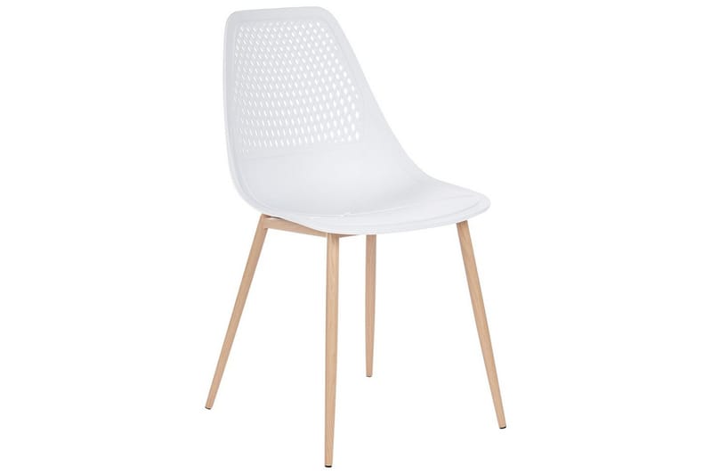 Matsalsstol Beliani Hazelton set om 4 Beige-Ljust Trä White - Møbler - Stoler - Spisestuestoler & kjøkkenstoler