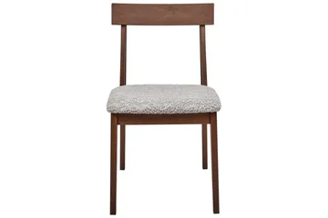 Matsalsstol Beliani Isle set om 2 Mörk Trä-Beige Dark wood VALUE_MISSING_1 - Møbler - Stoler - Spisestuestoler & kjøkkenstoler