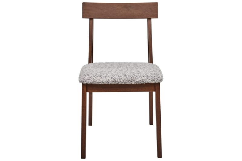 Matsalsstol Beliani Isle set om 2 Mörk Trä-Beige Dark wood VALUE_MISSING_1 - Møbler - Stoler - Spisestuestoler & kjøkkenstoler