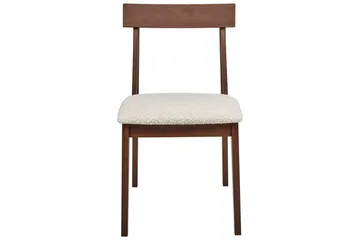 Matsalsstol Beliani Isle set om 2 Mörk Trä-Beige Dark wood VALUE_MISSING_2 - Møbler - Stoler - Spisestuestoler & kjøkkenstoler