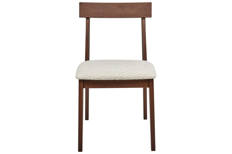 Matsalsstol Beliani Isle set om 2 Mörk Trä-Beige Dark wood VALUE_MISSING_2 - Møbler - Stoler - Spisestuestoler & kjøkkenstoler