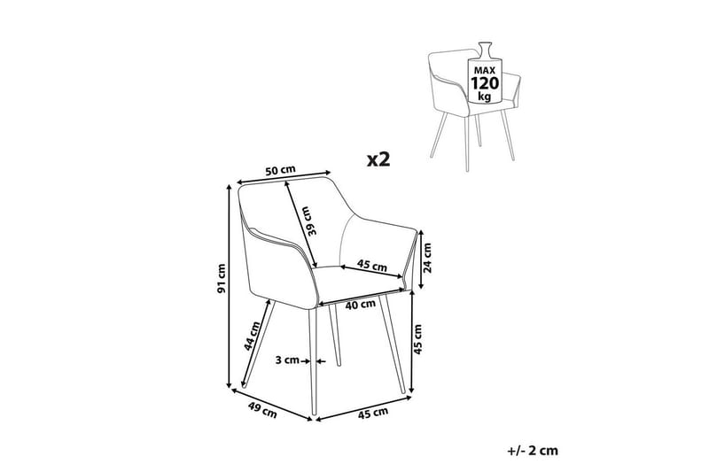 Matsalsstol Beliani Jasmin Brown - Møbler - Stoler - Spisestuestoler & kjøkkenstoler