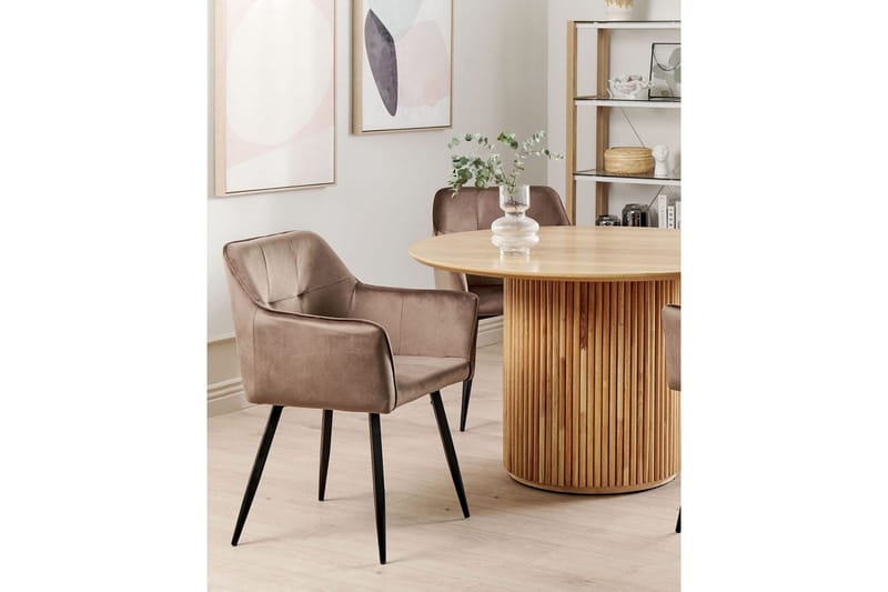 Matsalsstol Beliani Jasmin Brown - Møbler - Stoler - Spisestuestoler & kjøkkenstoler